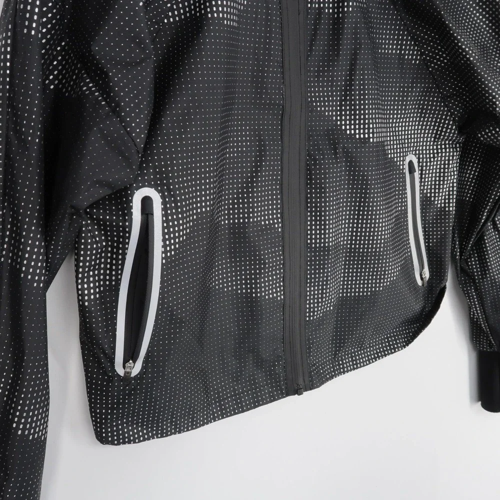 Craft Pro Glow In The Dark Lumen Jacket Womens L Black Reflective Print Running - Picture 4 of 9